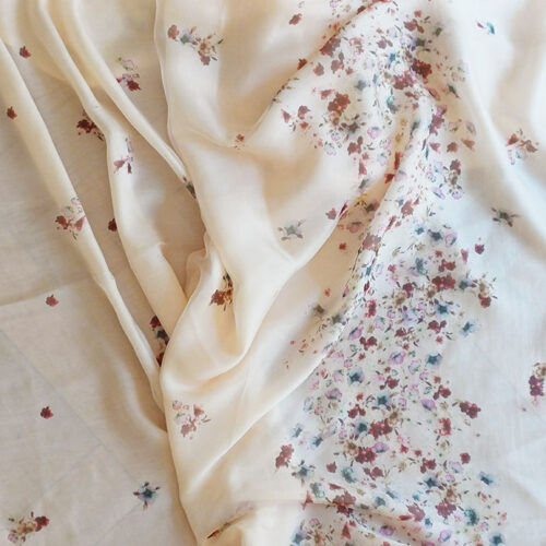 Fular de seda reversible Beige Julunggul