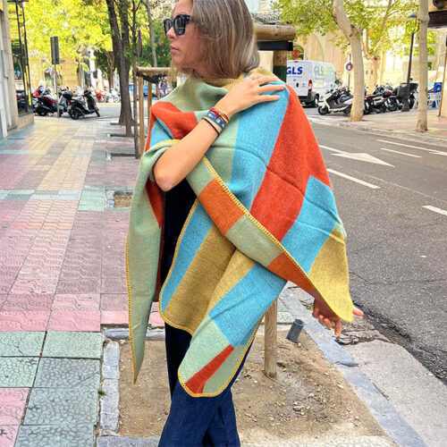 Poncho capa Colores Abstracto Julunggul