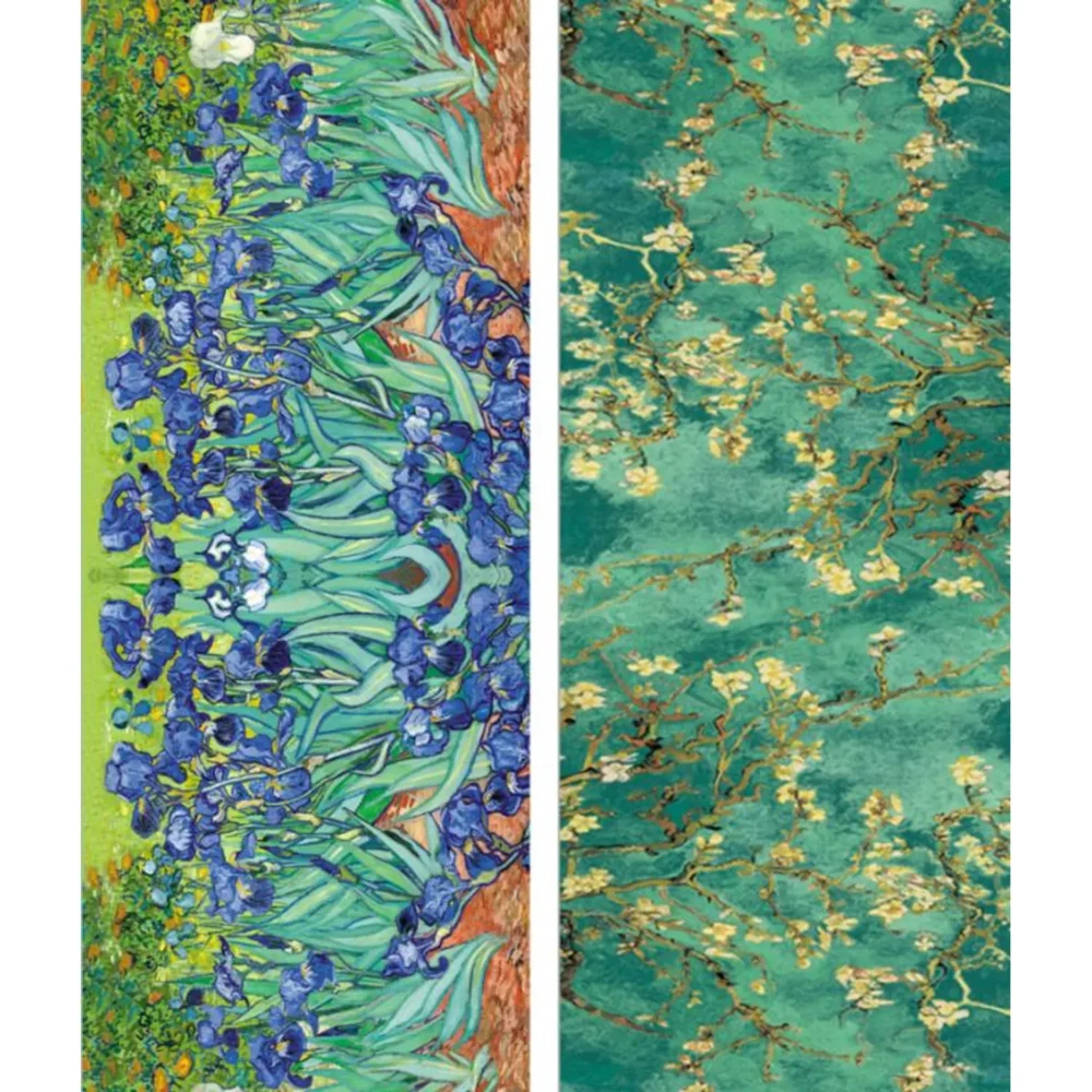 fular semiseda reversible Van Gogh y Klimt