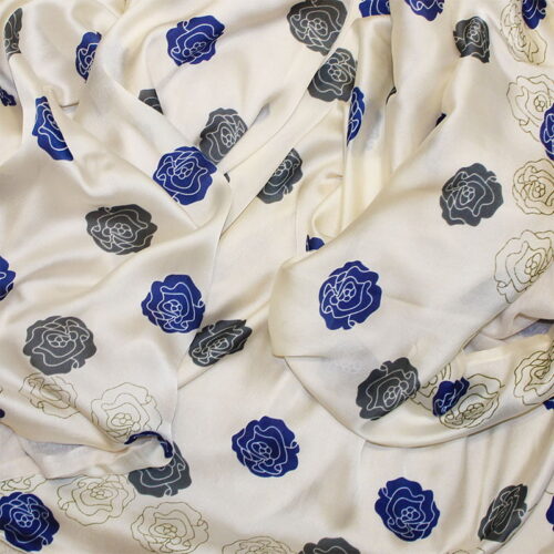 fular y bufanda semi seda beige azul julunggul