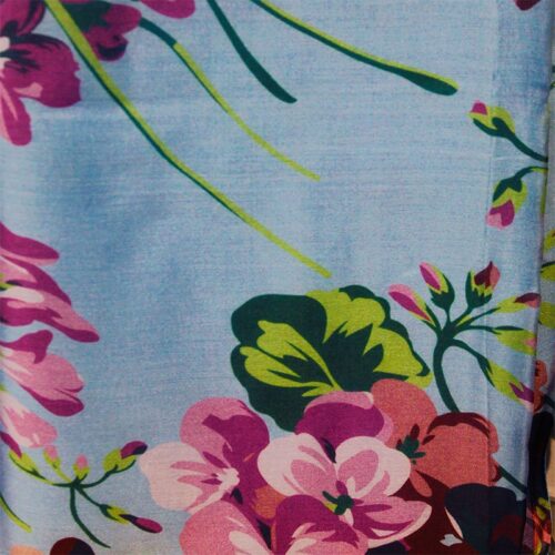 fulares de seda azul flores juunggul