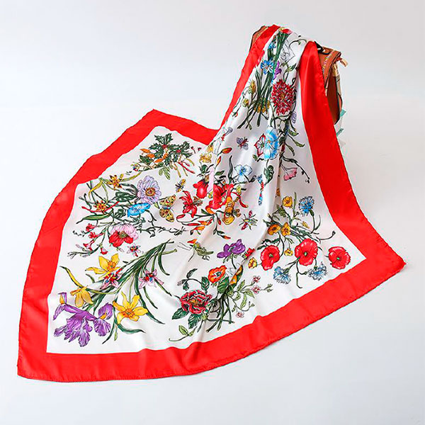 pañuelos-de-mujer-de-imitación-seda-de-flores-blanco-y-rojo.