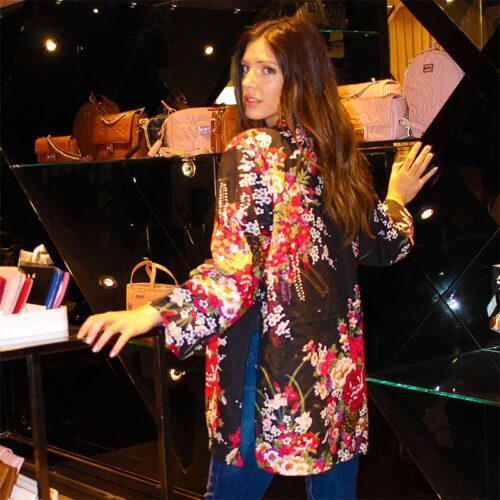 kimono cretona negro flores 2