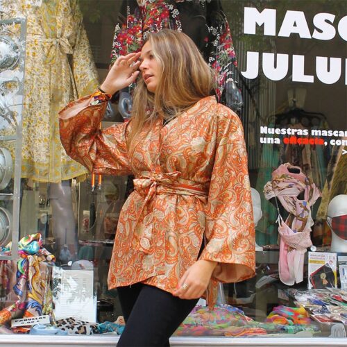kimono seda naranja caldero julunggul 3