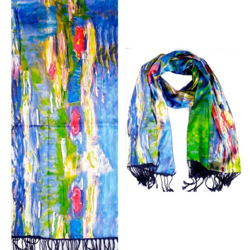 bufanda fular seda y lana impresionista monet 2