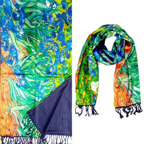 bufanda fular seda y lana los lirios vangogh 1