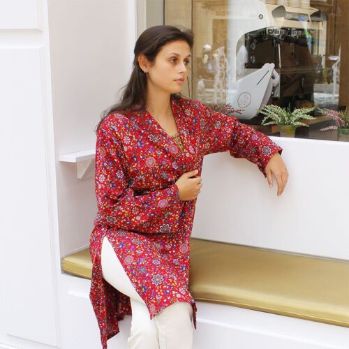 kimono seda cachemir rojo julunggul 1