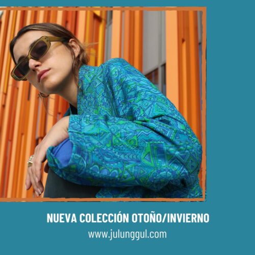 kimono seda azul turquesa julunggul