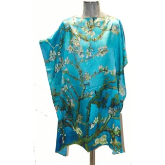 caftan bluson de seda panuelos turquesa