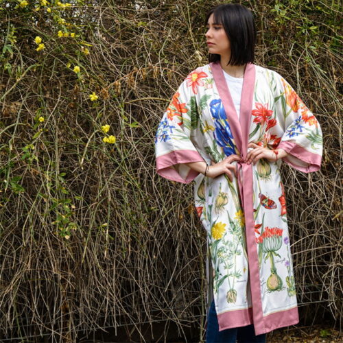 kimonos semi seda panuelos rosa flores 1