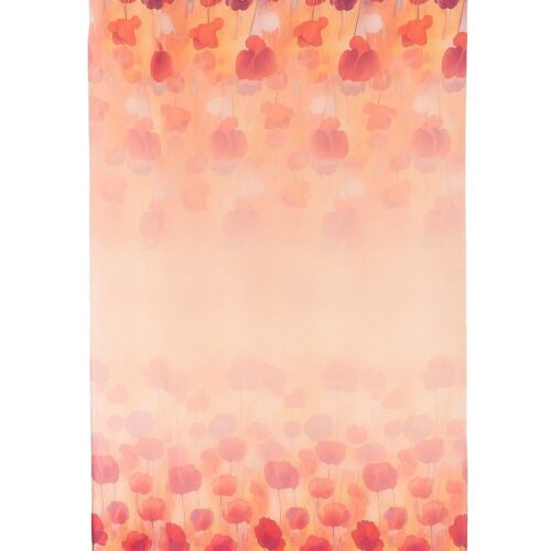 fular de seda "Amapolas coral"
