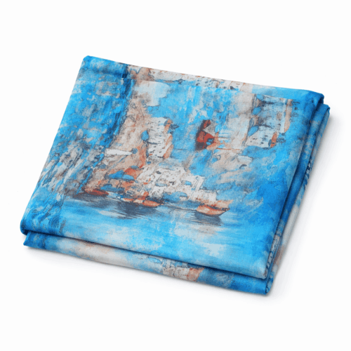 Fular de seda con forro  Pueblo marinero