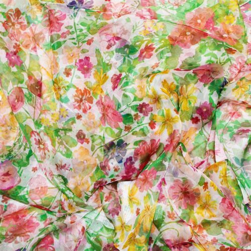 fular de seda reversible Flores Liberty de julunggul copia