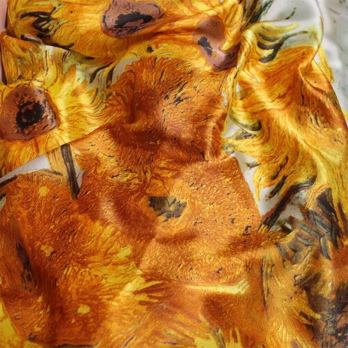 fulares de semi seda girasoles julunggul