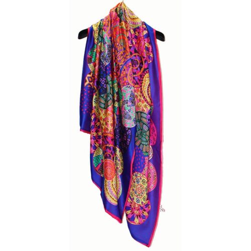 fulares de semi seda caracolas azul julunggul 1