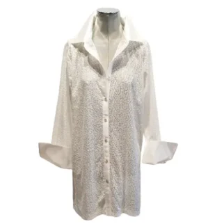 Camisa largar de lentejuelas y raso Julunggul