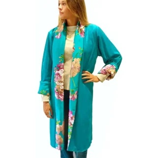 abrigo de terciopelo y seda turquesa reversible julunggul 1