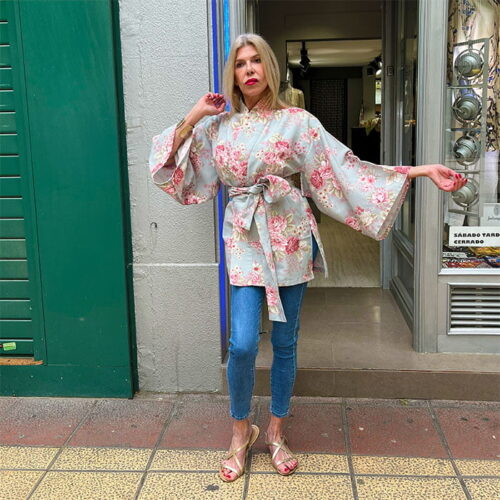 Kimonos cortos de flores Julunggul