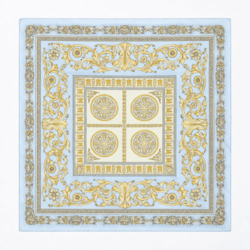 Pañuelos de semiseda 70x70 cm de mujer Azul