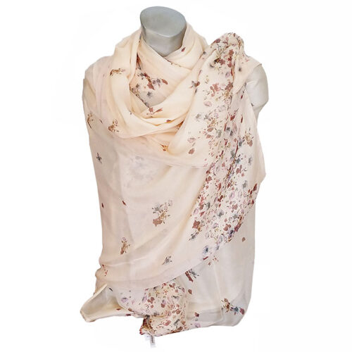 Fular de seda reversible Beige Julunggul