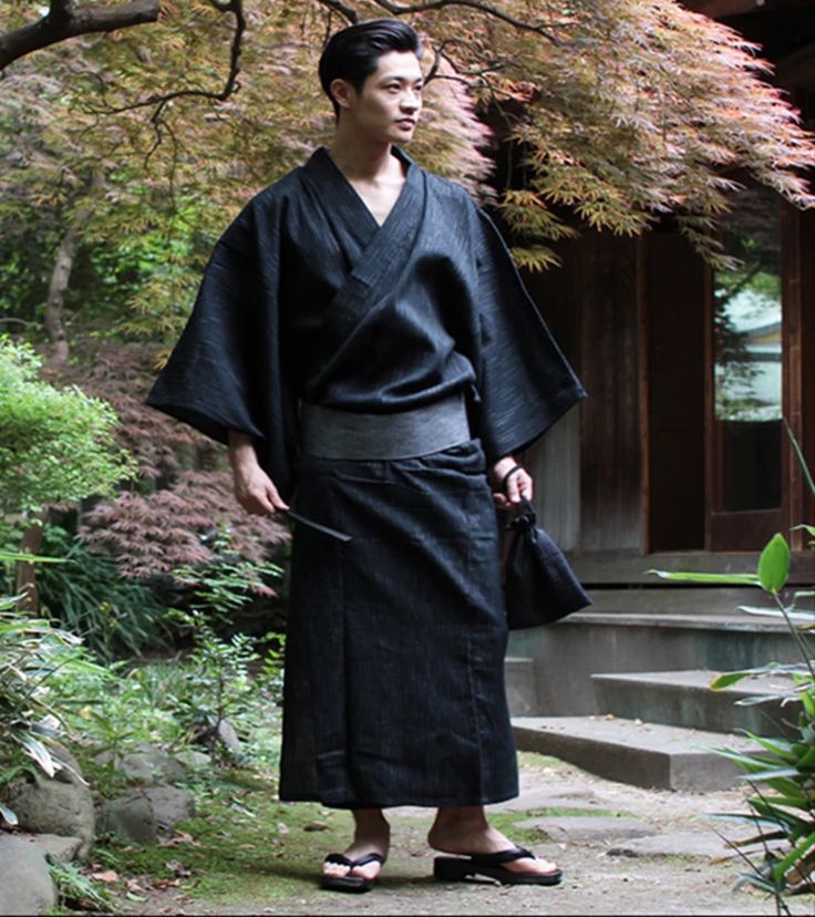 kimono de seda japones de hombre