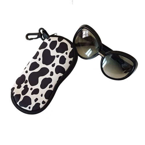Funda de gafas acolchada con cremallera Vaca