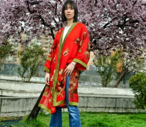 kimonos y caftanes de seda