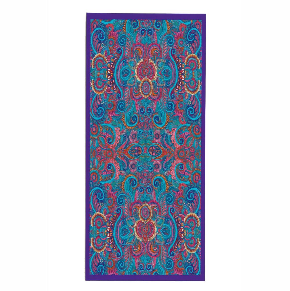 Fular de seda Cachemires Azul klein, fucsia y morado Julunggul