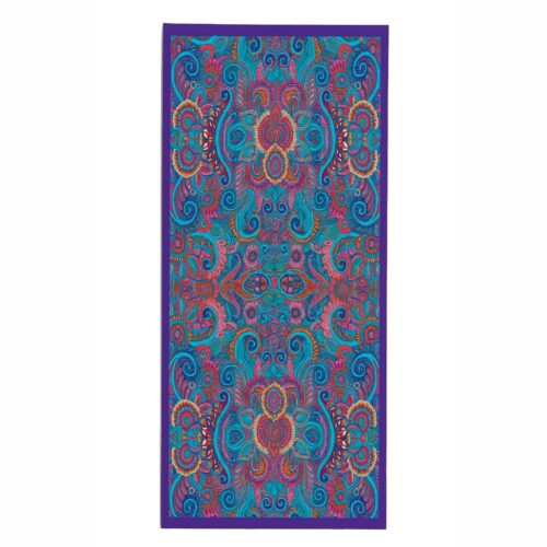 Fular de seda Cachemires Azul klein, fucsia y morado Julunggul