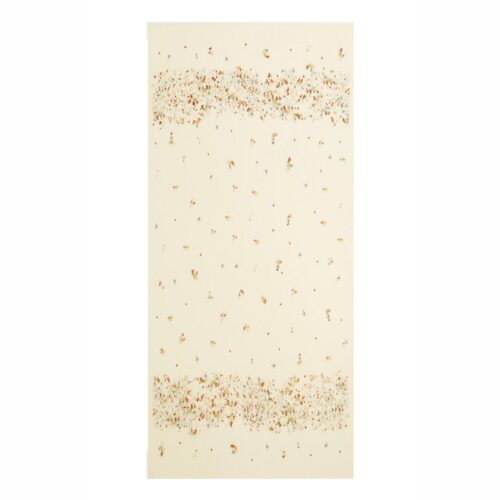 Fular de seda con forro beige y florecitas Julunggul