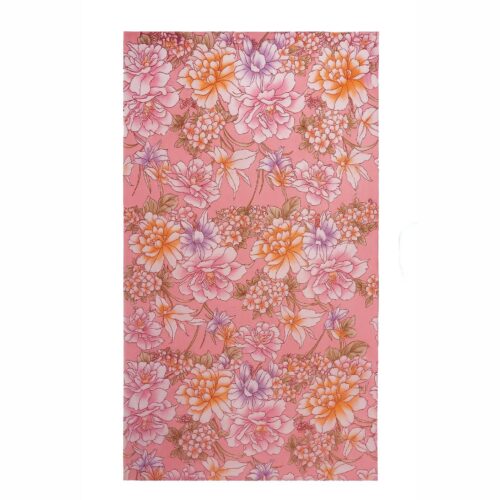 Fular de seda rosa con flores rosas Julunggul