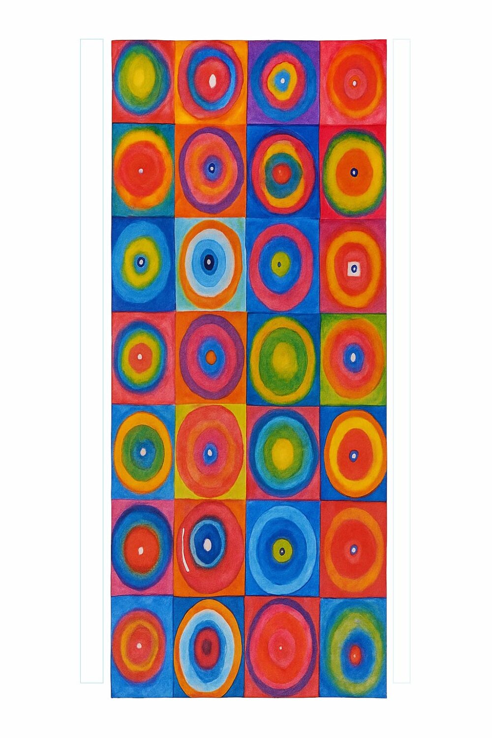 Fular de semiseda Pintores 21 colores rojo azul verde Julunggul