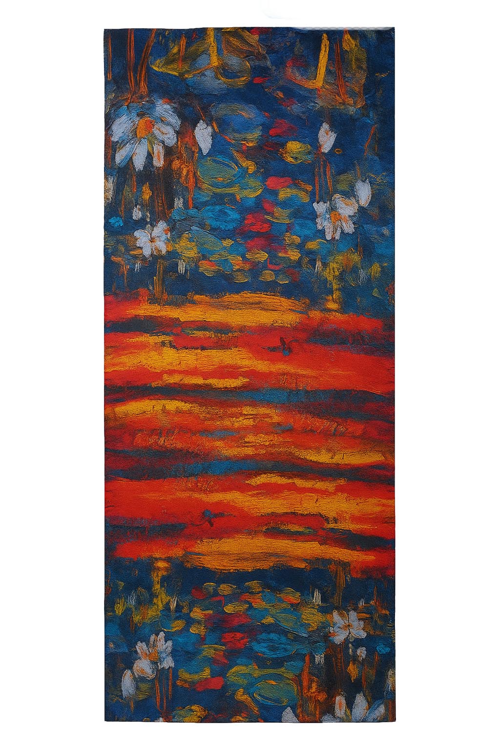 Fular de semiseda Pintores Rojo y azul Julunggul