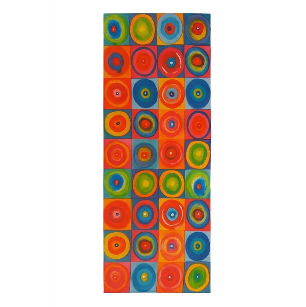 Fular de semiseda Pintores cuadros colores naranja, azul verde JUlunggul