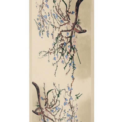 Fular de semiseda Almendro en Flor beige