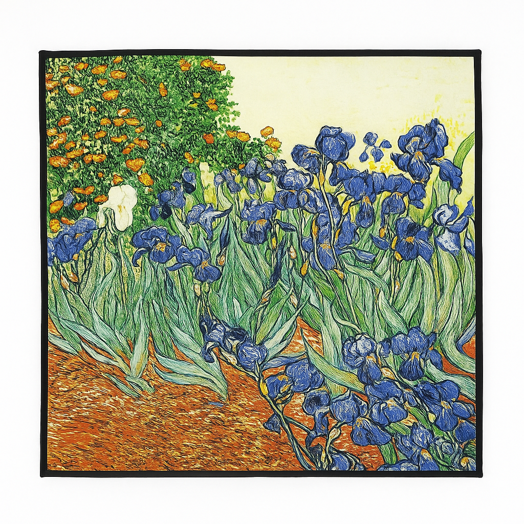 Pañuelo de seda 52x52 cm los kirios de Van Gogh Julunggul