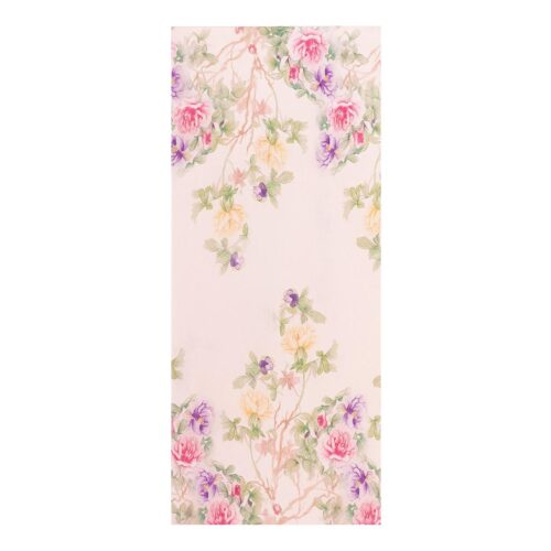 Fular de seda rosa con flores fucsia y violeta Julunggul
