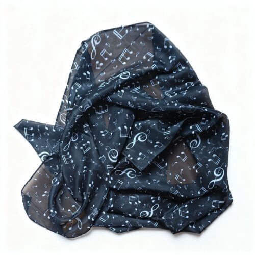 Fular negro notas musicales Julunggul