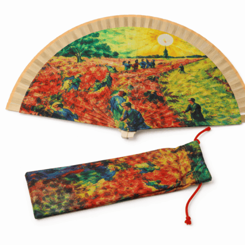 Abanico pintado con funda a juego Pintores Julunggul