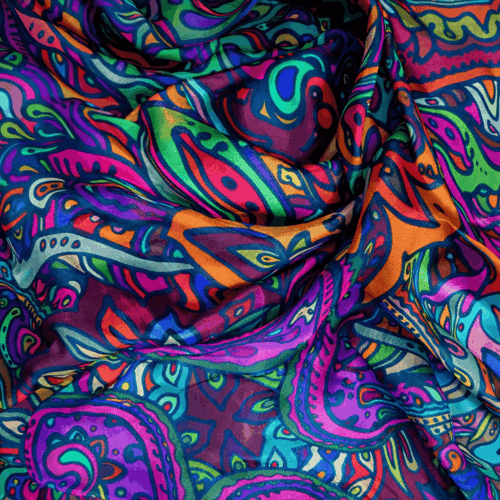 Fular de seda natural medallones orientales