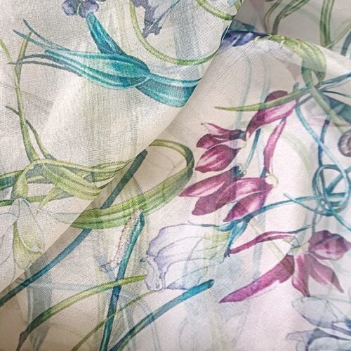 Fular de seda Flores Japón