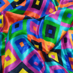 Fular de seda natural cuadros de colores Julunggul