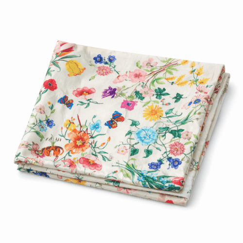 Fular de seda con forro Jardín