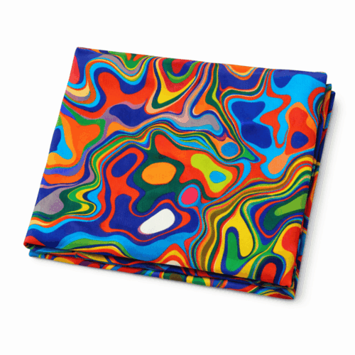 Fular bufanda de modal y seda Psicodelia