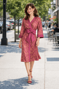 Kimono de fiesta vestido a medida fucsia 2a Julunggul