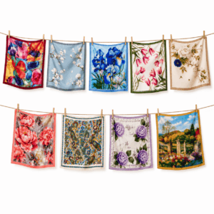 Pañuelos de seda natural cuadrados de cuello con estampados de colores de mujer, venta de Julunggul